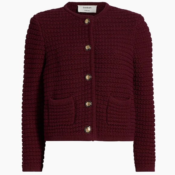 NEW Ba&sh Gaspard Cardigan Sweater - Bordeaux  - medium - New With Tags - Picture 4 of 7